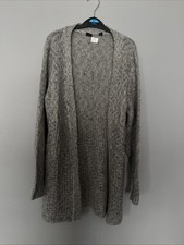 Graue Damen Strick Long Strickjacke Gr. M ein...