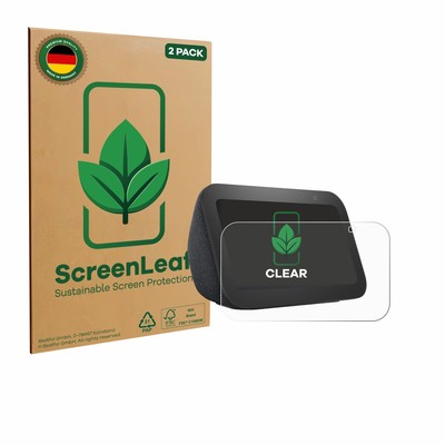 2x ScreenLeaf Displayschutzfolie für Amazon Echo Show 5 (3. Gen.) nachhaltig 