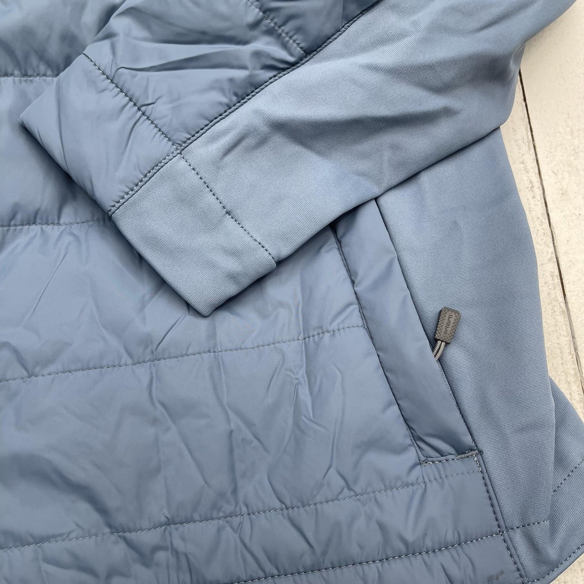 Carhartt Jacket Womens 2X Blue Rugged Flex Quilted Puffer Full Zip