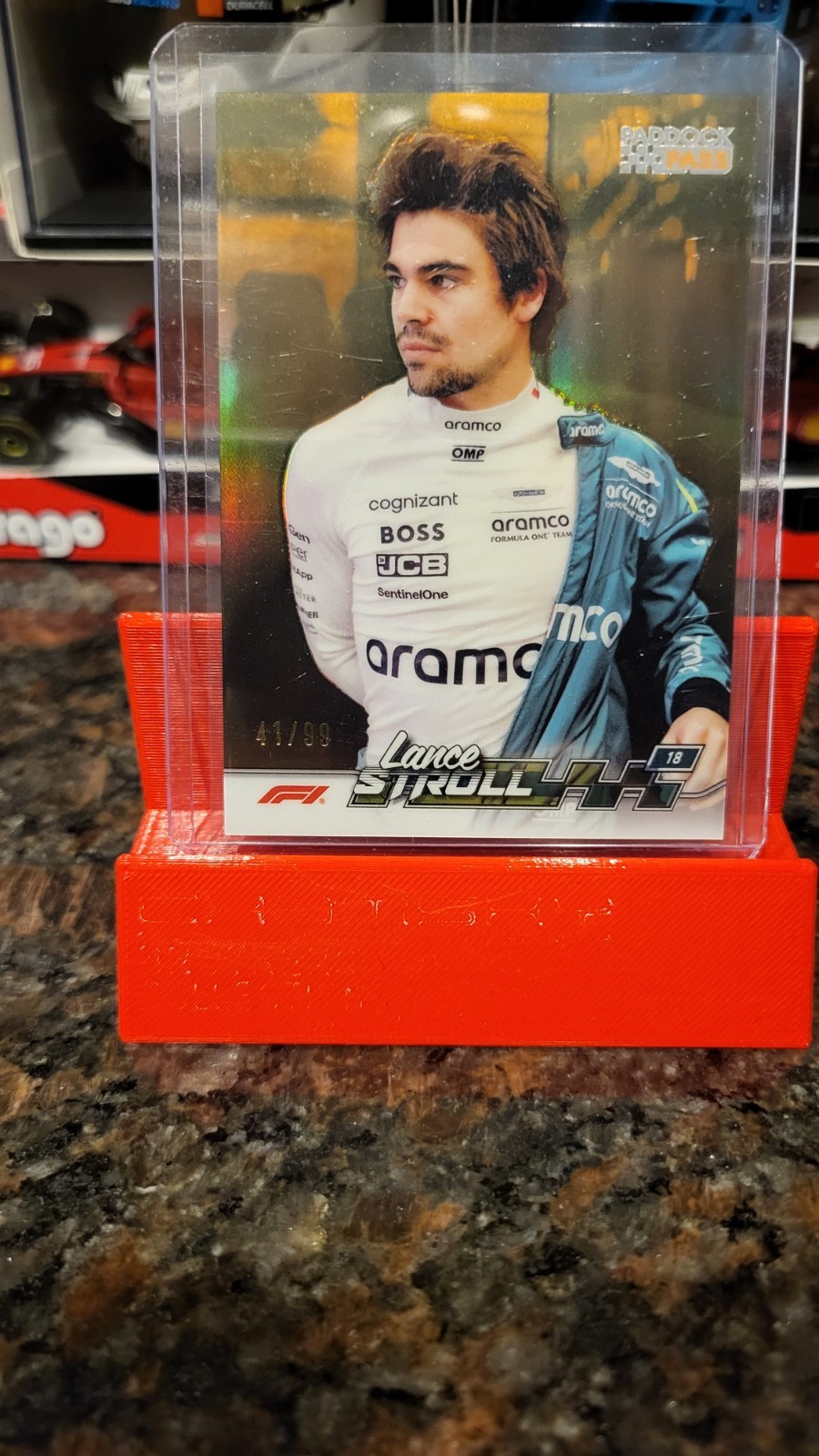 2024 Topps Paddock Pass F1 Formula 1 Orange Chrome Lance Stroll 12 41/99