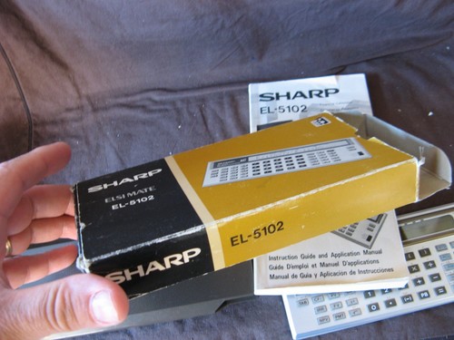 Ancienne calculatrice finance "pour pièce" Sharp EL-5102 Made in Japan Vs 1975 - Afbeelding 11 van 11