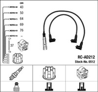 NGK ZüNdleitungssatz 0512 FüR Audi VW 81 Passat 32B 80 B2 Santana 33B 200 811 C2