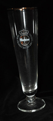 Warsteiner Gold Rimmed Beer Pilsner Lager Glass 0.3l / half pint Advertising VTG