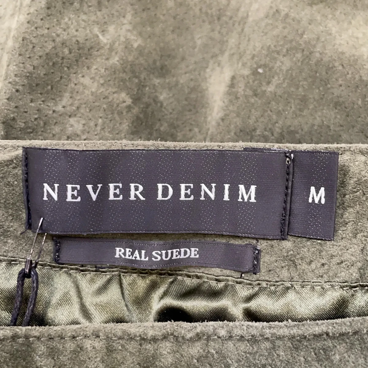 Never Denim, Wickelrock, Größe: M, model: anida, Grün, Polyester/Wildleder #Egt