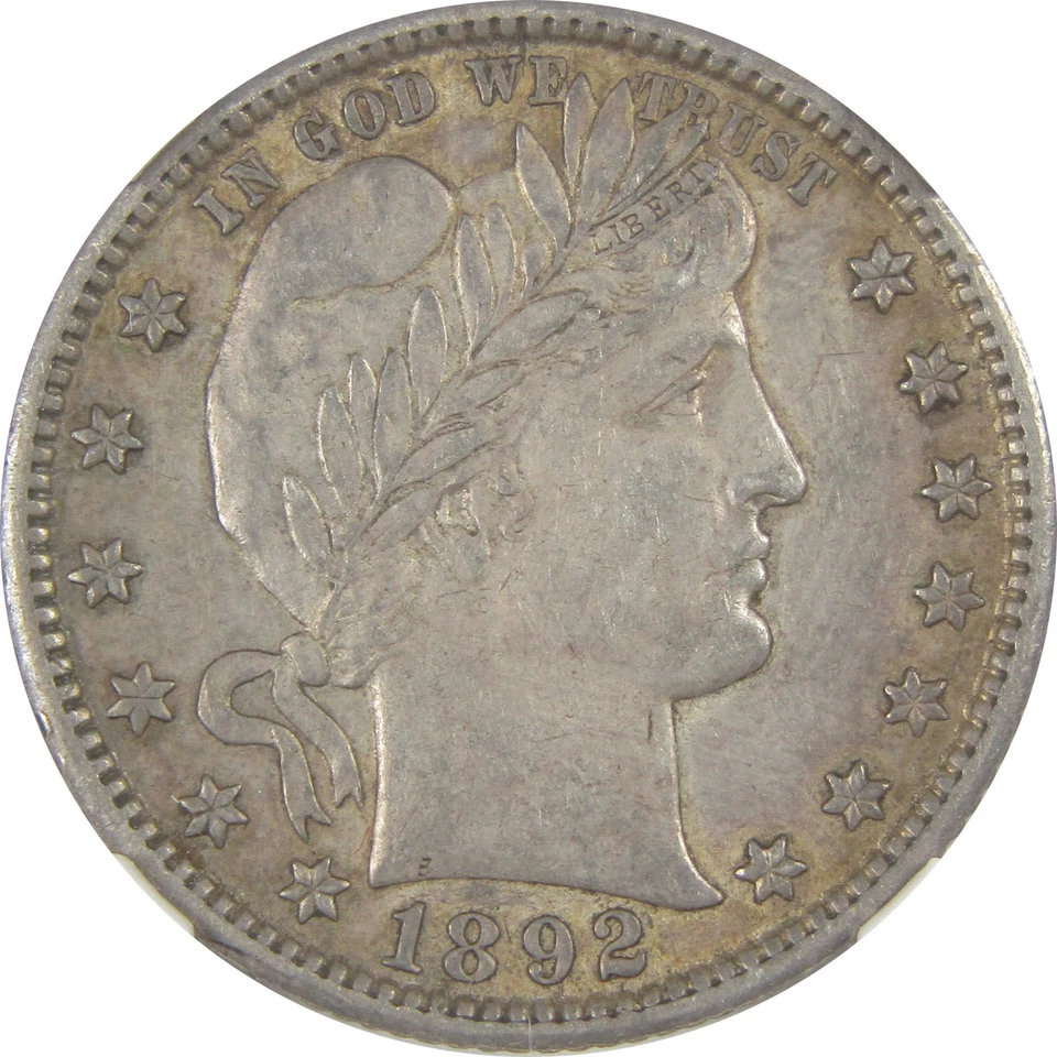 1892 O Barber Quarter AU 55 NGC Silver 25c Coin SKU:I19928 - Image 3 of 4