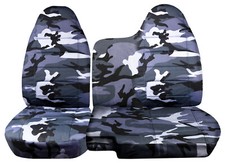 Truck Bench Car Seat Covers Camo Gray Fits 98-03 Ford Ranger 6040 Bench 35