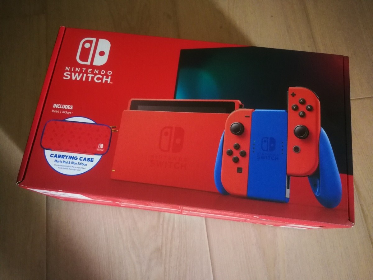 Nintendo Switch Limited Edition Super Mario Red Blue Video Games