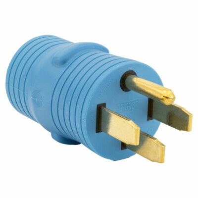 RecPro 50 Amp RV Plug to 30 Amp Power Socket Adapter 50A Male to 30A Female