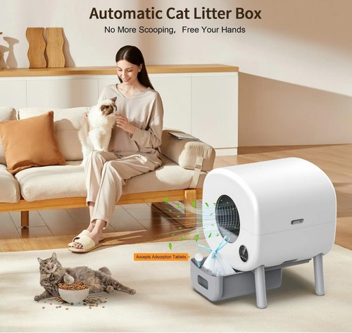 Self Cleaning Automatic Cat Litter Box 95L For Multiple Cats Wifi & App Control - Picture 5 of 11