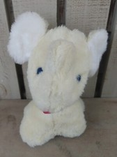 Vtg Animal Fair Elephant Plush Stuffed Animal 10" Chime Rattle Yellow RARE 1979