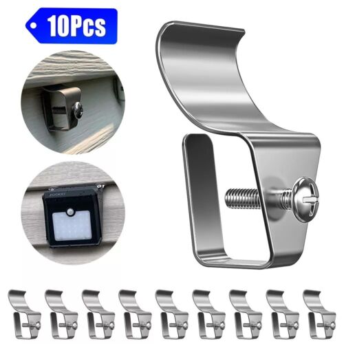 Vinyl Siding Clips Hooks Heavy Duty Hanger No-Hole Needed Outdoor Cameras 10 Pcs