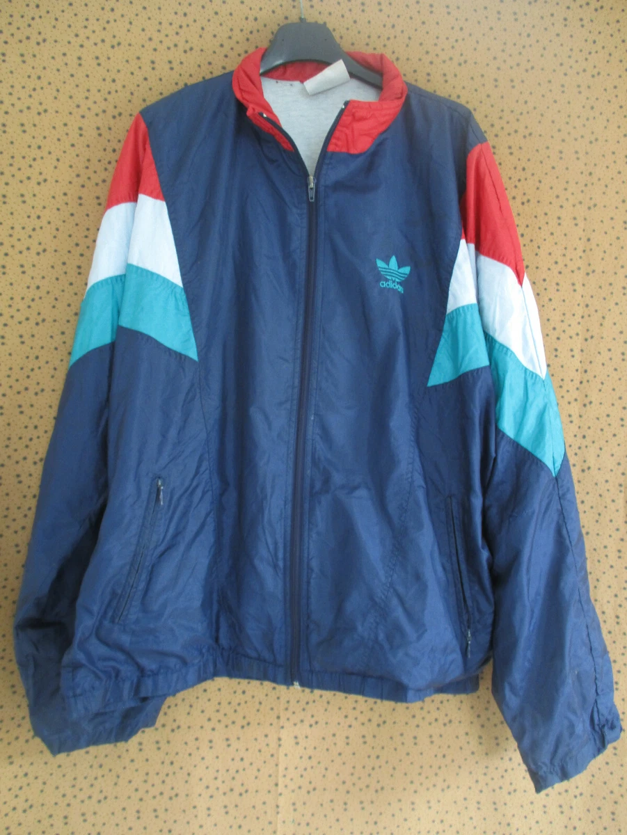 Veste Adidas Toile 90'S Nylon Polyamide Vintage rouge marine