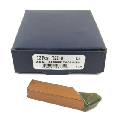 12pcs ACT TSE-8 Grade C5 Carbide Brazed Lathe Tool Bits 1/2'' x 1/2'' Shank