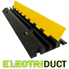 2 Channels Safety Rubber Cable Protector Ramp Warehouse Electrical Cover Wire