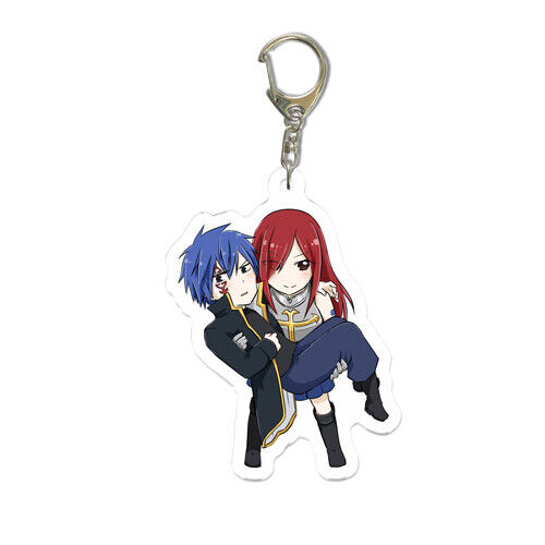 Fairy Tail Anime Keychain Chibi Art - Natsu Lucy Gray Erza Gajeel