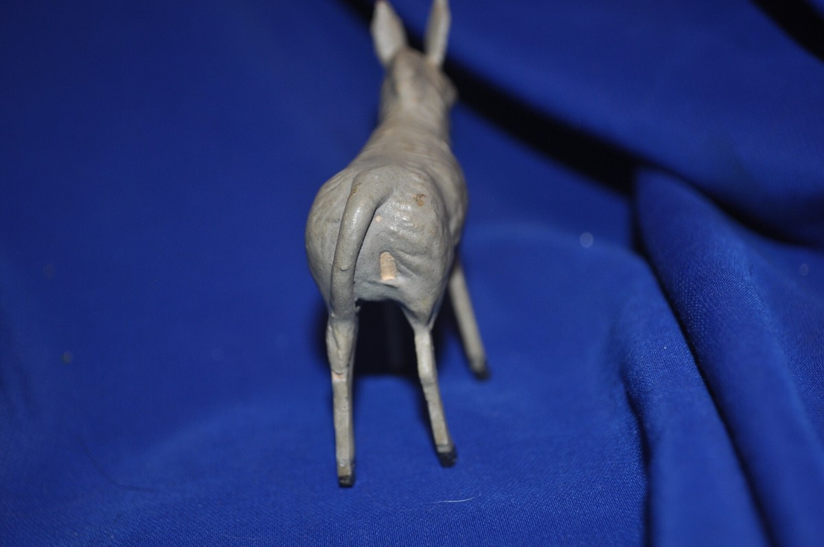 ANTIQUE Erzgebirge German Putz Nativity Donkey VTG 1920