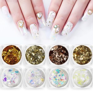 4 Jar Gold Foil Paper Nail Art Design Supply Nail Foil Flakes Etsy