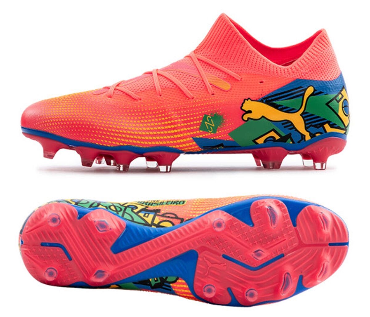 PUMA Men Future 7 Neymar JR FG/AG Cleats Orange Soccer PUMA Men Future 7 Neymar JR FG/AG Cleats Orange Soccer