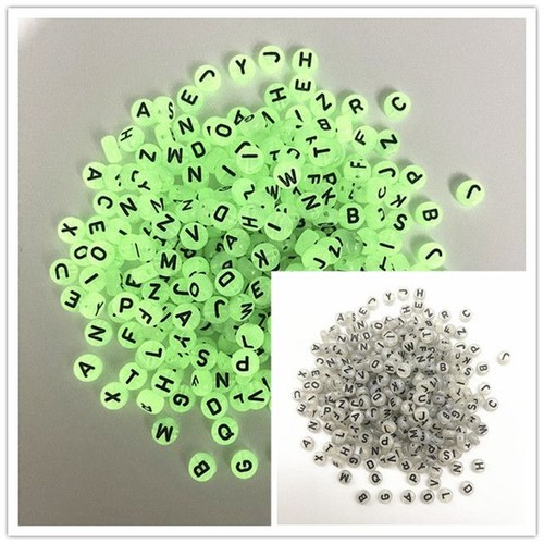Alphabet Letter Beads - Round Bead Charms DIY Crafts Jewelry Making Charm 100Pcs - Picture 8 of 57