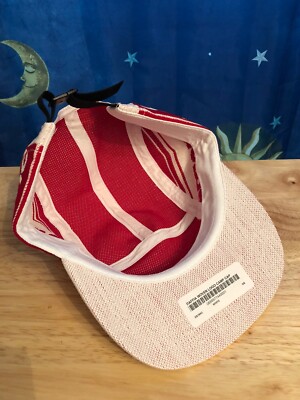Supreme Raffia Woven Logo Camp Cap White Red SS19 NWT | eBay