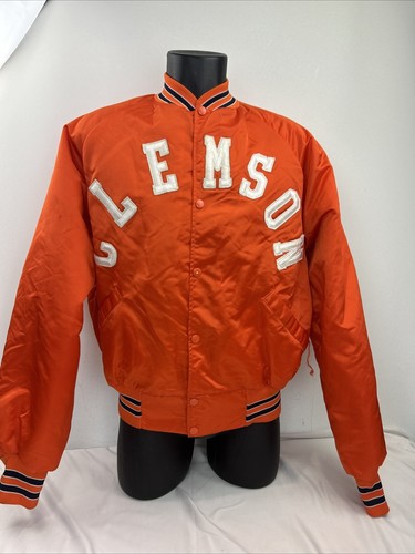 ¡DE COLECCIÓN RARO HECHO EN ESTADOS UNIDOS! CHAQUETA DE SATÉN COLLEGE JOGS BY RAH RAH SALES CLEMSON TIGERS XL - Imagen 2 de 16