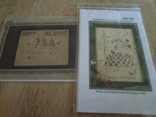 2 patterns, Stitching Friends Forever & Happy Holidays, would make sweet gifts.
