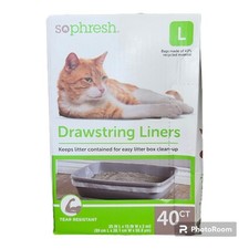 Sophresh Drawstring Liners   Large   Tear Resistant   36 Count - 4 Bags Used