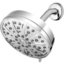 Waterpik XMT-633E 6 Dia. in. Chrome 6-Setting Wallmount Showerhead 1.8 GPM