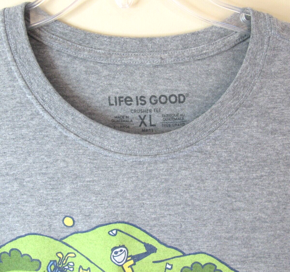 Life Is Good Men's Crusher Tee - Happy Fall Icons Short Sleeve Cotton T-Shirt