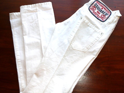 NWT Dsquared2 1964 White Jeans Size 42 Made in Italy Mean Mother Mens