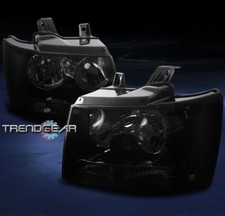 2007-2014 Chevy Suburbantahoe2013 Avalanche Crystal Headlight Lamp Blacksmoke
