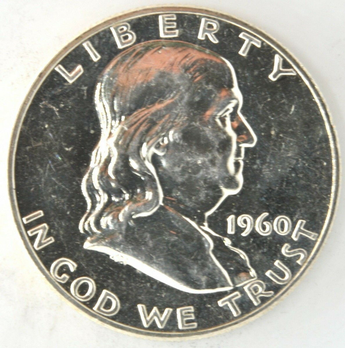 1960 Proof Franklin Half Dollar US 90% Silver 50 Cent Coin United