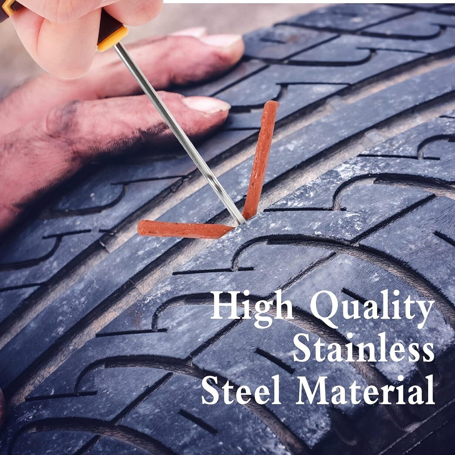 Motorcycle Car Van Tubeless Tyre Puncture Repair Kit Tire Tool Plug