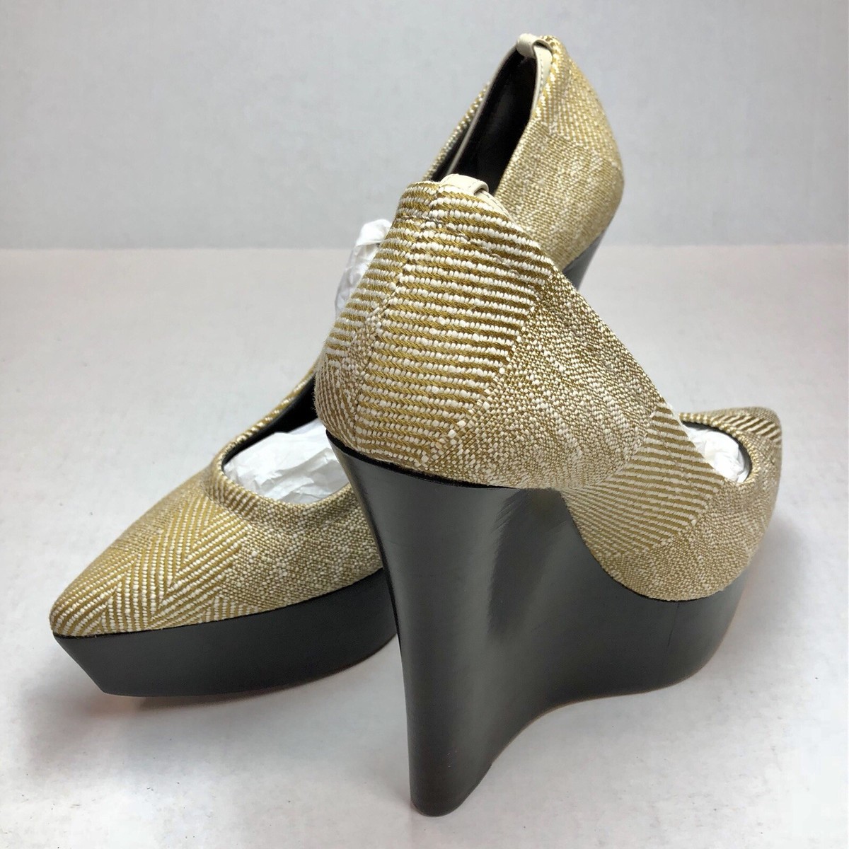 Burberry Prorsum Spring Check Leicester 140 Wedge Pumps Box