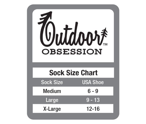 Outdoor Obsession Men's Insect Shield Crew Socks 3 Pair Pack - Picture 5 of 5
