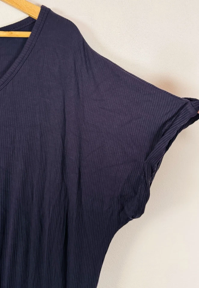 Pantalón Mono Express Azul Rayón Acanalado Elástico Manga Corta XL Foto 4 de 4