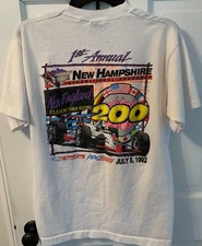 Very Rare 1992 New Hampshire Speedway 200 1st Annual IndyCar Race T Shirt Large