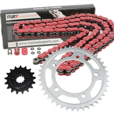 Red O-ring Drive Chain & Sprocket Kit for Honda VT750C Shadow Ace750 1998-2003