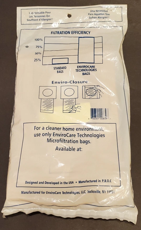 3 x Kirby Generation Series Micro Filtration Vacuum Bag 839 G3 G4 G5 G6 G7 G8 G9 - Image 2 of 2