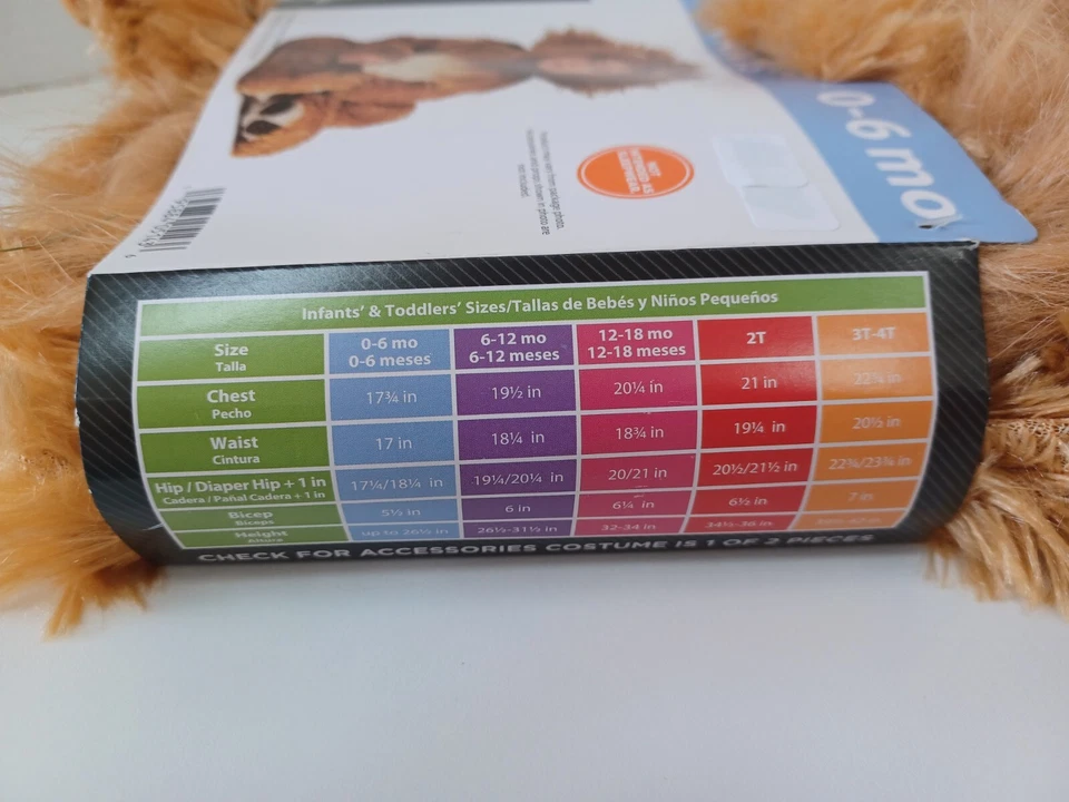 NUEVO Disfraz León Bebé Infante Halloween Vestido Elegante 0-6 Meses Foto 3 de 3