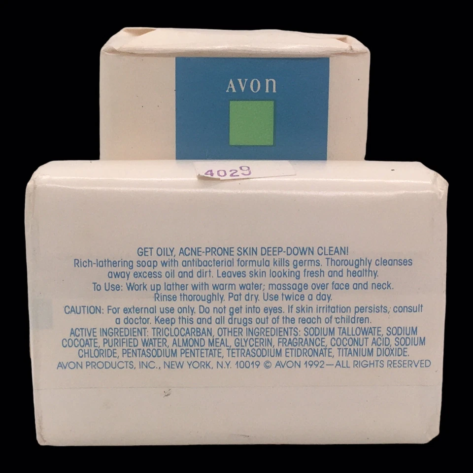 2 pasteles de limpieza antibacterianos AVON + lavado corporal medicado para piel clara Foto 2 de 4
