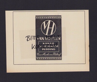 KREFELD, Werbung 1955, C. J. van Houten & Zoon GmbH Kakao-Schokolade-Fabrikanten