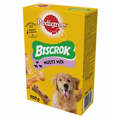 Pedigree Biscrok Hundesnack in 3 köstlichen Geschmacksrichtungen Kekse 500g