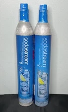 Lot of 2 SodaStream 60L Co2 Cylinder Carbonator Blue 14.5oz New Sealed Exp 09/27