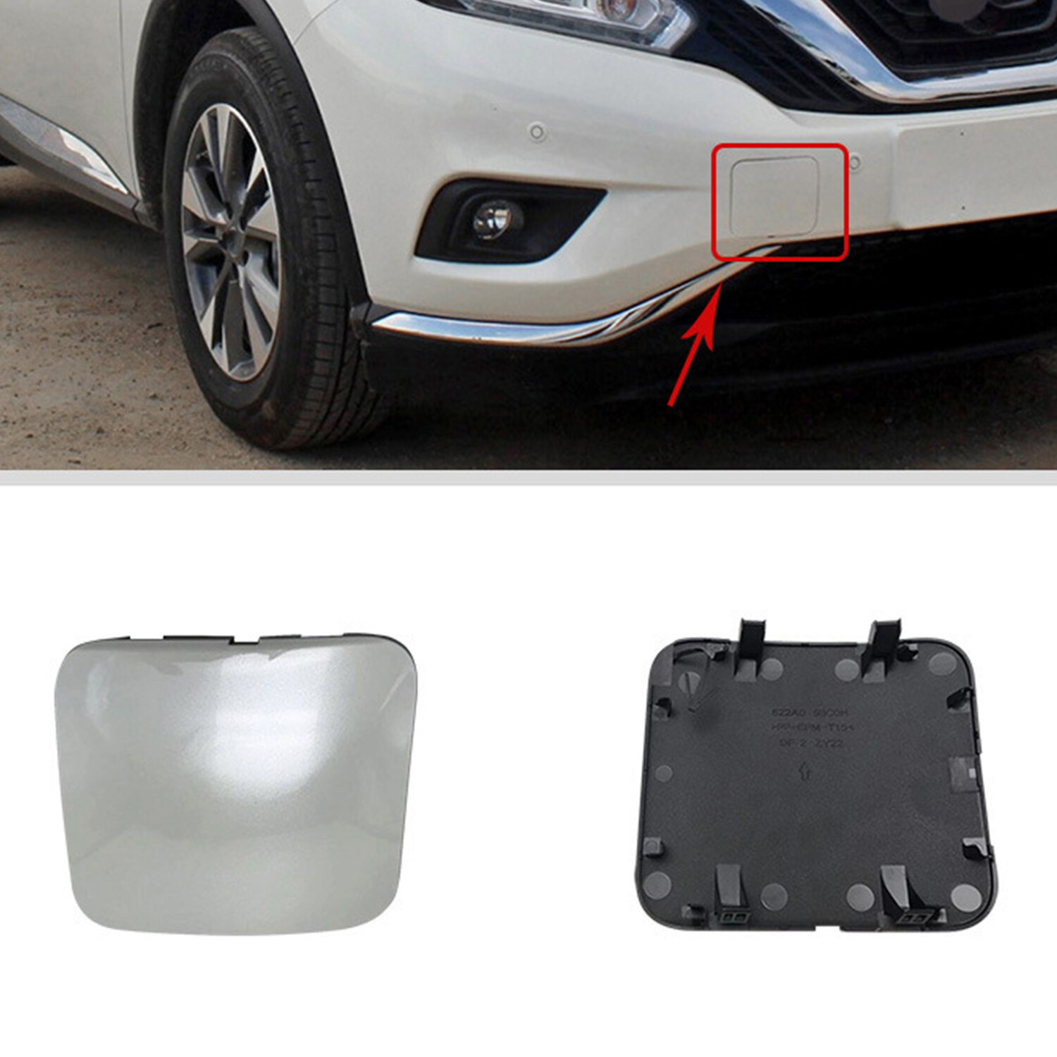 Nissan Murano 2015-2019 Front Bumper Tow Hook Cover Replacement Cap