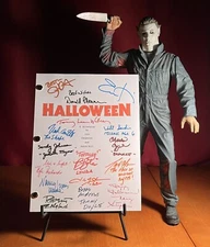 Halloween Script Cast-Signed - Autograph Reprints - Michael Myers 