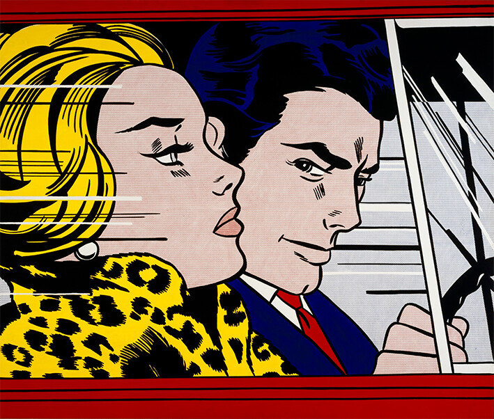 ROY LICHTENSTEIN WOMAN MAN POP ART STRETCHED CANVAS FRAME CAR PRINTS AUSTRALIA