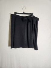 Bloom Chic Black Skirt Womens Size 18 2X Flared A Line Bow Chic Plus Dress