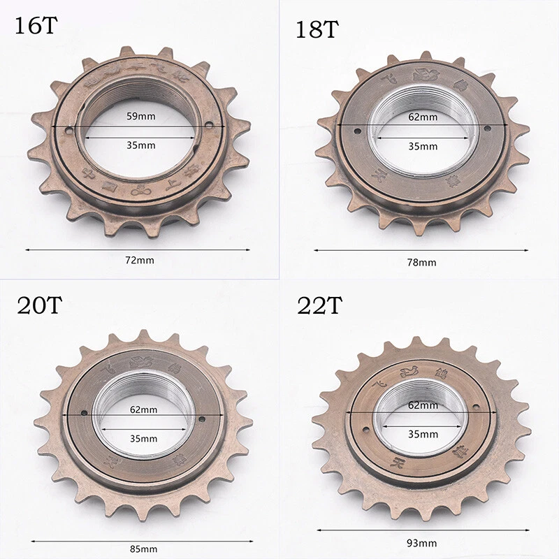 Ruota libera singola velocità 16/18/20/22T pista ingranaggio pignone BMX Fixie bici bambini - Immagine 2 di 4