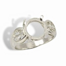 Round Cabochon Filigree Ring Mounting